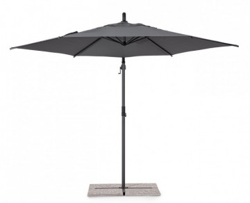 Umbrela de gradina gri antracit din poliester si metal, ∅ 300 cm, Tropea Bizzotto - Img 3