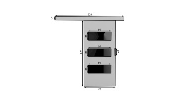 Ușă glisantă montată pe perete ARES – 76x205 cm – Cașmir