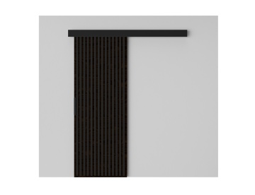 Ușă glisantă Perion – 76x1.6x205 cm – Wenge / Negru