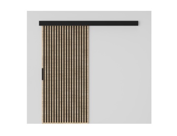 Ușă glisantă Perion – 96x1.6x205 cm – Sonoma / Negru