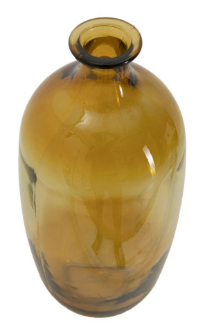 Vaza decorativa portocalie din sticla reciclata, ø 16 x H38 cm, Napoles Mauro Ferreti - Img 4