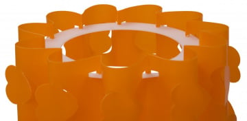 Veioza portocalie din plastic, ø 19 x h31 cm, Cuori Mauro Ferreti - Img 3