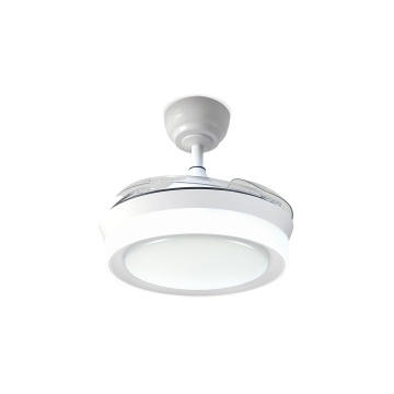 Ventilator de tavan LED Brezza, 4 pale, Ø90 cm, 48W, Alb, Kelektron - Img 2