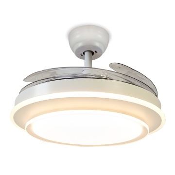 Ventilator de tavan LED Vietor, 4 pale, Ø110 cm, 72W, Alb, Kelektron - Img 3