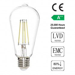 Bec LED, Sage, ST64 - White, 7 W, 6500K, 806 Lm, sticla - Img 4
