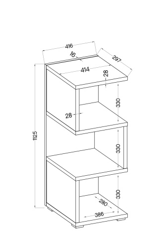 Biblioteca 41.6x112.5x29.7 cm, Mori, ADRK Furniture - Img 5