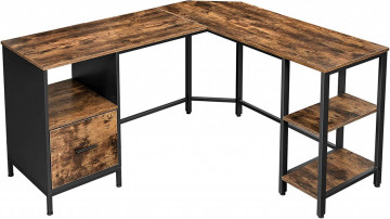Birou de Studiu, Maro Rustic / Negru, LWD75X-2 - Img 1