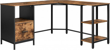 Birou de Studiu, Maro Rustic / Negru, LWD75X-2 - Img 8