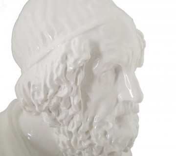 Bust decorativ alb din polirasina, 12,9x12,5x25 cm, Roman Wise Man Mauro Ferretti - Img 6