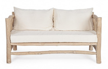 Canapea cu 2 locuri finisaj natural din lemn de Teak, 140 cm, Sahel Bizzotto - Img 3