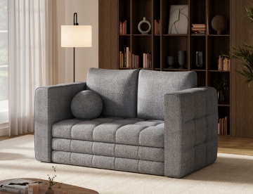 Canapea Kastol , gri bouclé extensibil, 137x71x74 cm – Royal 04 - Img 5