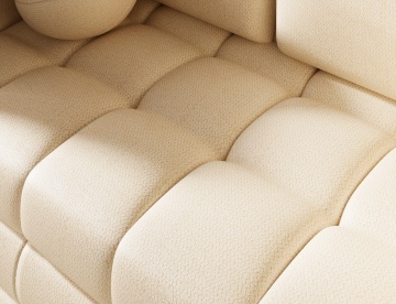 Canapea Kastol , light beige plush extensibil, 137x71x74 cm – Avexin 18 - Img 8