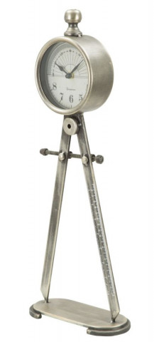 Ceas decorativ de masa din metal, 54 x 21 x 9,5 cm, Compasso Mauro Ferreti - Img 3