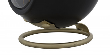 Ceas decorativ de masa negru din metal si plastic, 16x13x19 cm, Ball Mauro Ferretti - Img 3