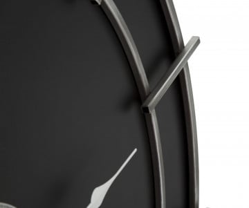Ceas decorativ negru/argintiu din MDF si metal, ∅ 60 cm, Glam Silver Mauro Ferretti - Img 4