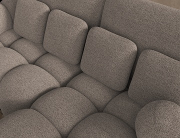 Colțar Covelion extensibil, 260x167x105 cm, orientare dreapta – Royal 20 – prezentare de catalog a produsului