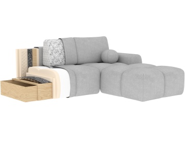 Colțar Vittario extensibil, 227x170x95 cm, orientare dreapta – Modullo 01 - Img 13