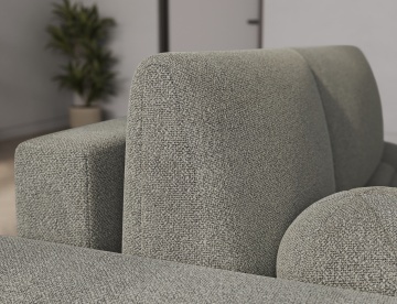 detaliu spătar colțar Vittario material textil Xillar