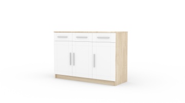 Comoda cu trei usi si trei sertare, 103x37x70 cm, PARVN, ADRK Furniture - Img 2