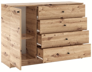 Comodă Evi I – 120x40x87 cm – Stejar Artisan – fotografie de catalog din alt cadru