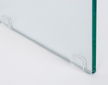 Consola stejar Kendal din sticla temperata si MDF melaminat, 110 cm, Line Wood Bizzotto - Img 8