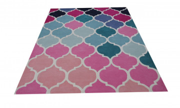 Covor Colors Bedora, 120x170 cm, 100% lana, multicolor, finisat manual - Img 2