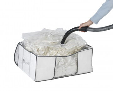 Cutie cu sac pentru vidat, Wenko, Vacuum Soft Box L, 65 x 25 x 50 cm, polietilena/poliamida/polipropilena - Img 1