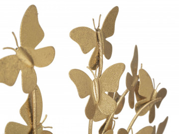 Decoratiune arbore cu fluturi auriu din metal, 30x8x31 cm Daisy Mauro Ferretti - Img 3