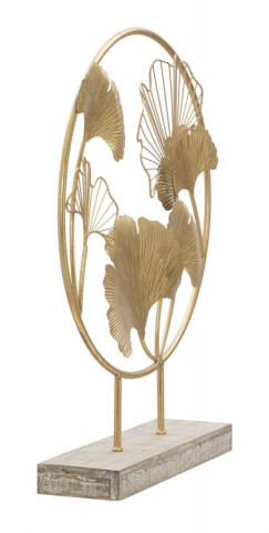 Decoratiune frunze aurii din metal, 50x12,5x64 cm, Little Leaf Mauro Ferretti - Img 3