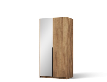 Dulap Alera II Hinged – cu oglindă – 100x58x204 cm – Stejar Artisan – Alera II Hinged Dulap – Varianta 1 - Img 2