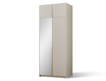 Dulap Alera II with top extension – Hinged – cu oglindă – 100x58x250 cm – Cașmir – Alera II with top extension – Hinged Dulap – Varianta 2 - Img 2