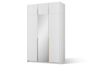 Dulap Alera III with Top – Hinged – cu oglindă – 148x58x250 cm – Alb – Alera III with Top Cabinet – Hinged Dulap – Varianta 2 - Img 2