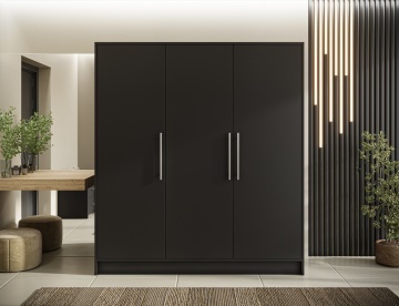 Dulap cu 3 usi Alarica 180x60x200 cm Alarica – Negru – imagine de produs din seria de prezentare