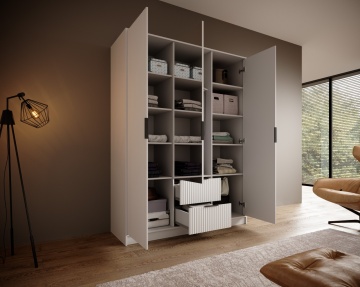 Dulap cu trei usi si oglinda, Norel, ADRK Furniture - Img 6