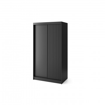 Dulap cu uși glisante Prescco II, 120x60x220 cm – Negru – cadru vizual suplimentar al produsului