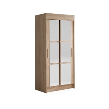 Dulap cu usi glisante si oglinda 100x216 cm, Karyl, ADRK Furniture - Img 7