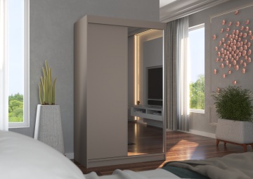Dulap cu usi glisante si oglinda 120x200 cm, Rewena, ADRK Furniture - Img 10