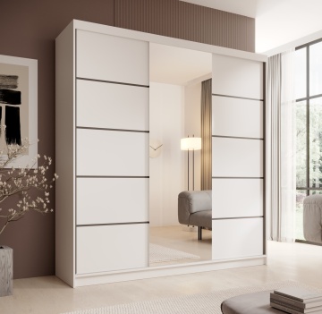 Dulap cu usi glisante si oglinda, 200x58x215 cm, Sonic 200, ADRK Furniture