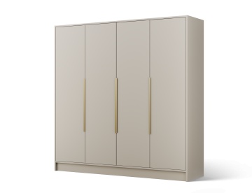 Dulap Palladio cu uși batante – 4 uși – 200x51x200 cm – Cașmir – Varianta 2