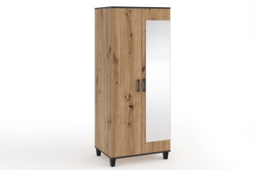 Dulap POLA 11 – cu oglindă – 80x56x193 cm – Stejar Artisan