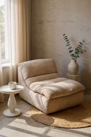 Fotoliu confortabil bej design minimalist