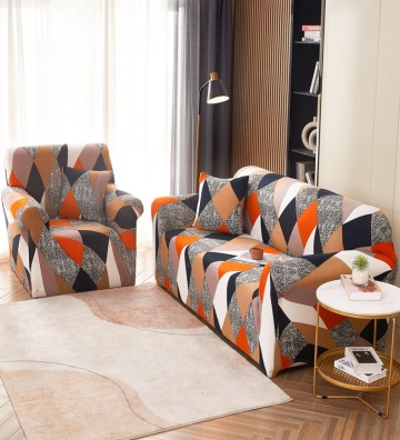 Husa Elastica pentru Canapea 2 Locuri, Forme Colorate, HEJ2-15 – cadru de prezentare secundar