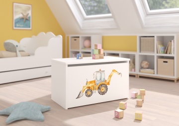 Ladă pentru jucării DARIA – 73x40x42 cm – Alb / Digger / DIGGER