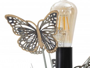 Lampa multicolora din metal, Soclu E27 Max 40W, ∅ 32 cm, Butterflies Mauro Ferretti - Img 2