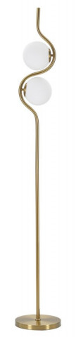 Lampadar auriu din metal si sticla, Ø 25 cm, soclu E14, max 40W, Glamy Mauro Ferreti - Img 1