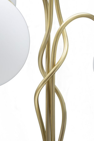 Lampadar auriu din metal, Soclu E14 Max 40W, ∅ 53 cm, Glamy Mauro Ferretti - Img 2