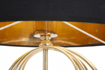 Lampadar auriu/negru din metal, Soclu E27 Max 40W, ∅ 33 cm, Circly Mauro Ferretti - Img 3