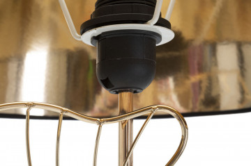 Lampadar auriu/negru din metal, Soclu E27 Max 40W, ∅ 38 cm, Leaves Mauro Ferretti - Img 4