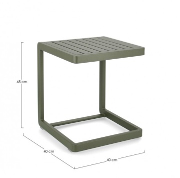 Masuță de cafea, 40x40 cm, verde, Konnor, Bizzotto - Img 2