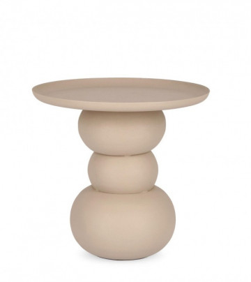 Masuta de cafea bej din metal, ∅ 36 cm, Alpa Bizzotto